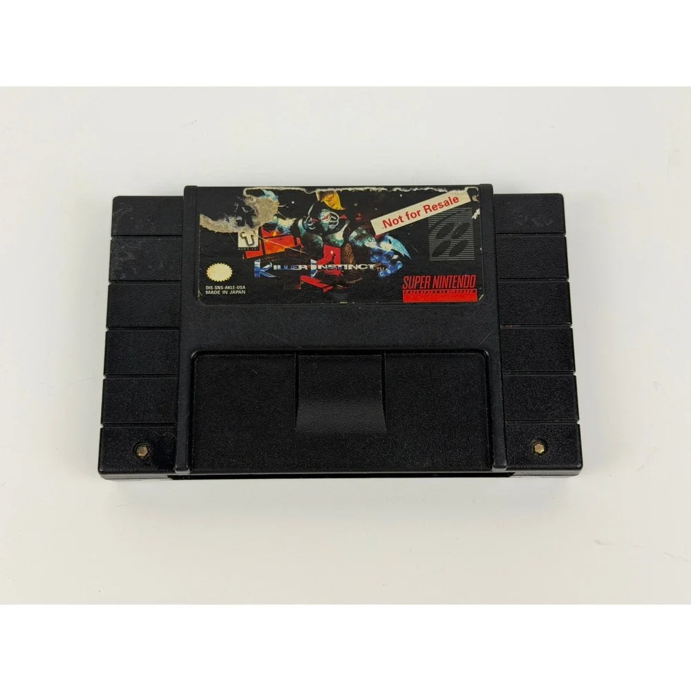 Killer Instinct NOT FOR RESALE DEMO Super Nintendo SNES Cartridge NFR Kiosk SNES